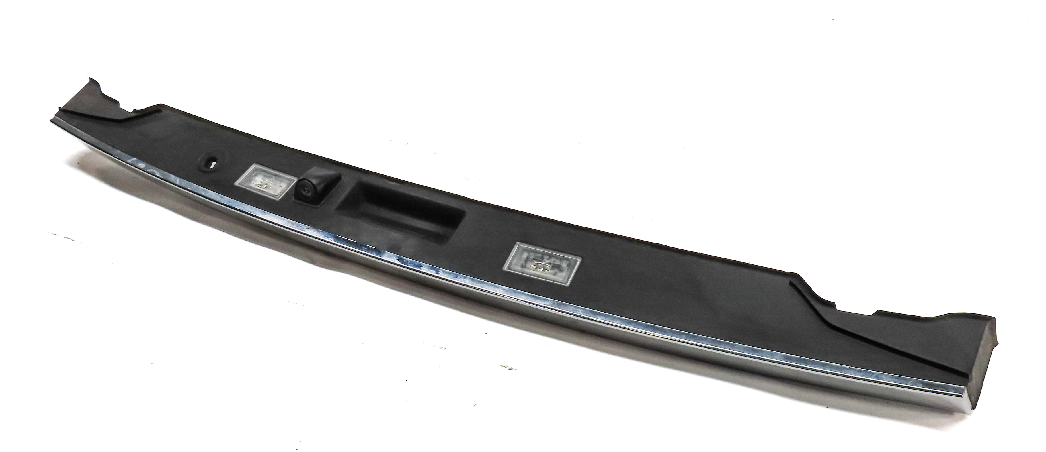 2011 BMW 750I 750LI (F01 F02) REAR TRUNK RELEASE HANDLE PANEL w/ REVERSE CAMERA — exact item pictured
